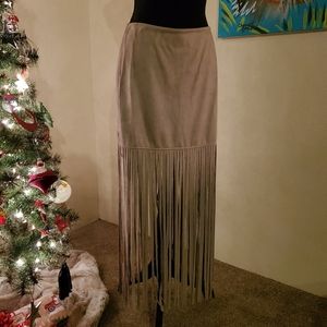 Fun boho fringed skirt